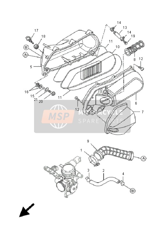 5CA858860000, Sensor,Air Temprature, Yamaha, 2